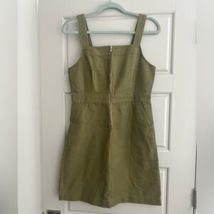 J. Crew Olive Green Zip Front Dress